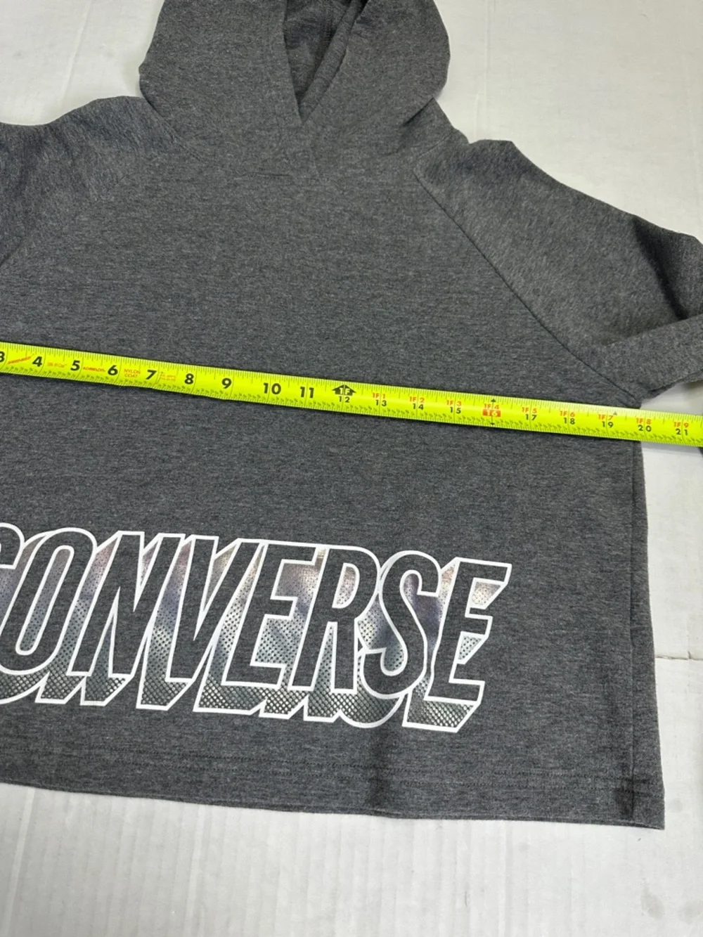 Lot of 2 Converse Youth‎ Girls XL Pullover Hooded Cropped Sweatshirts Bundle